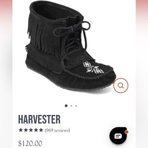 Manitobah Mukluks Harvester Black Suede Moccasins Size 8